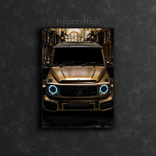 Cooper Mercedes-AMG G 63 Front blue DRL | Car Neon Poster