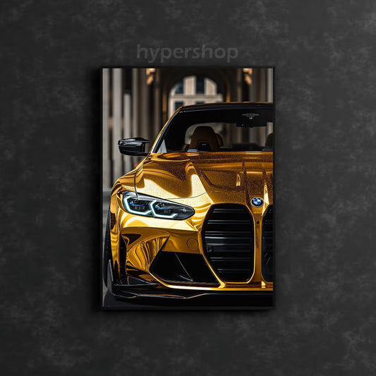 BMW M4 (G82) Front White DRL | Car Neon Poster