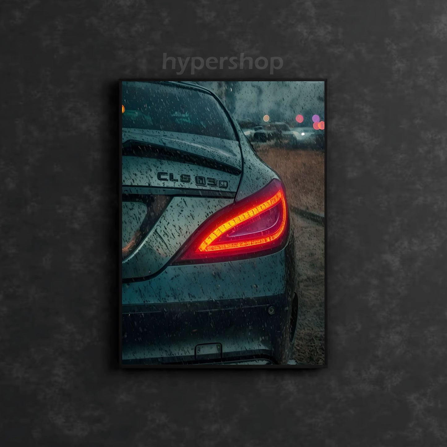 Mercedes-Benz CLS 350 Red Tail Light | Car Neon Poster