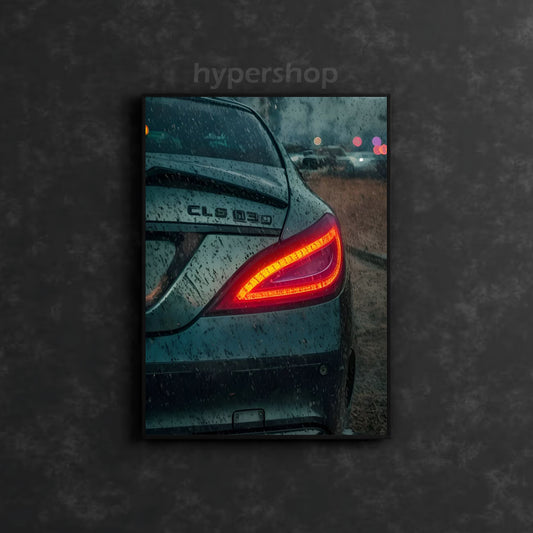 Mercedes-Benz CLS 350 Red Tail Light | Car Neon Poster