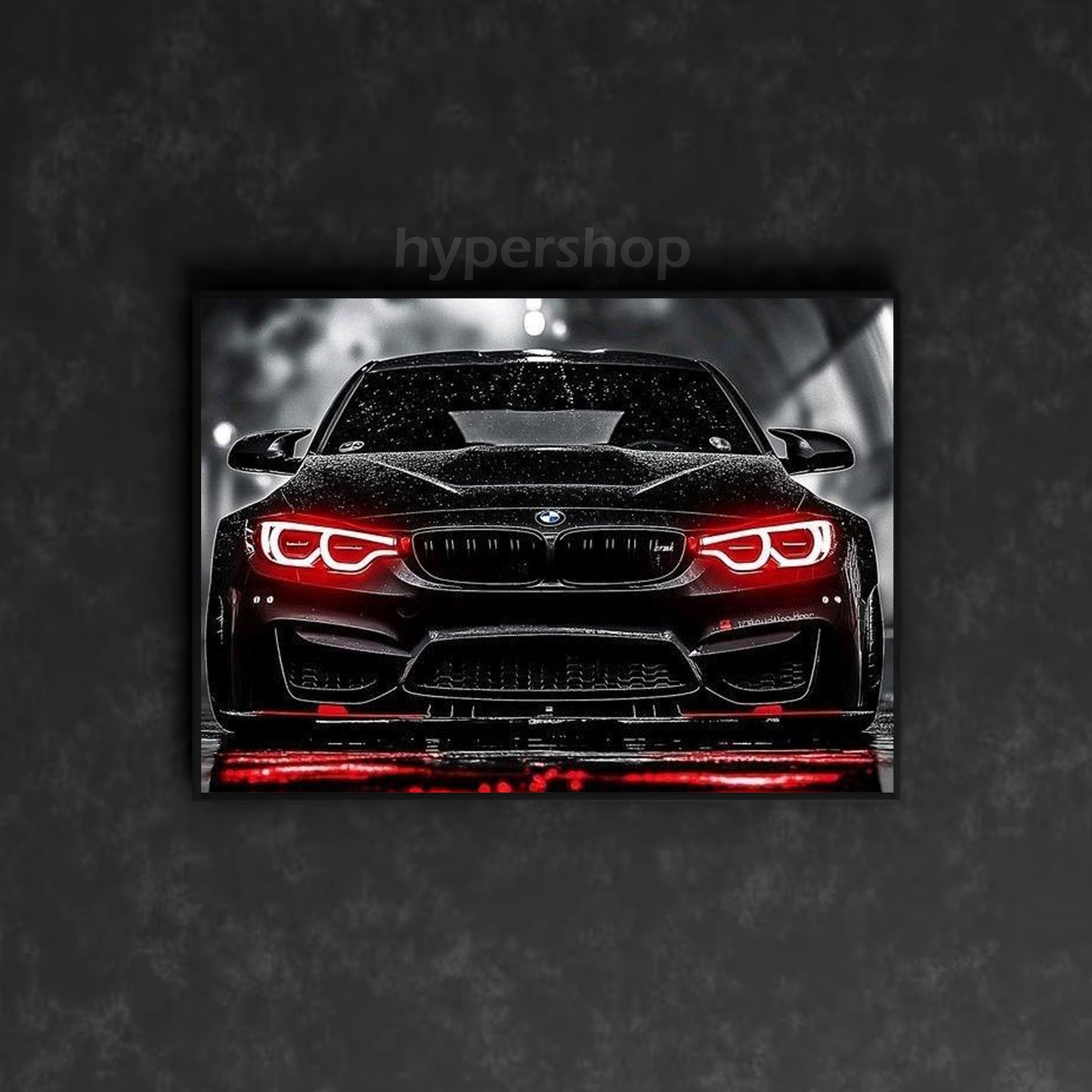 BMW M3 F80 Front Red DRL | Car Neon Poster