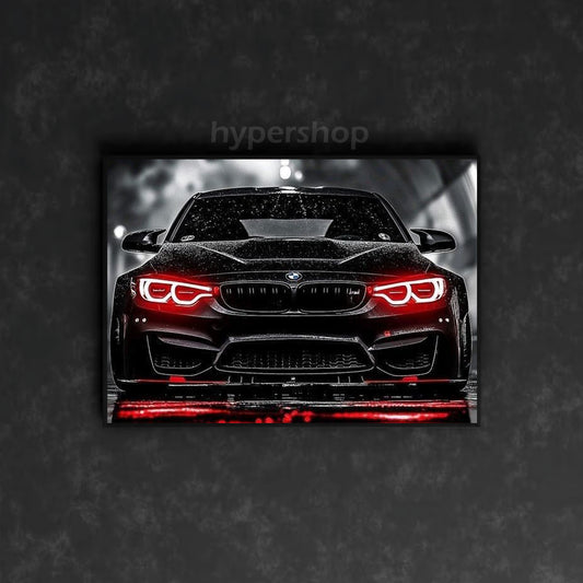 BMW M3 F80 Front Red DRL | Car Neon Poster