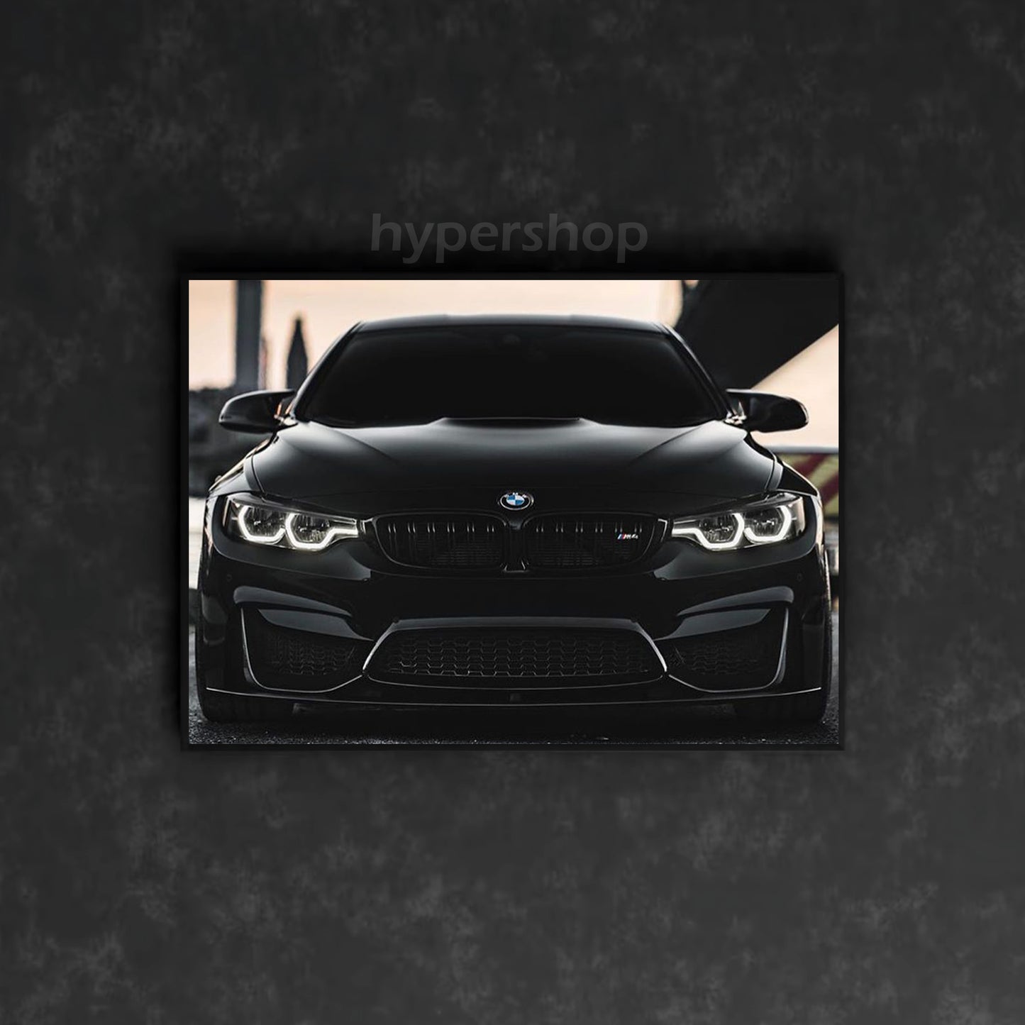 BMW M3 F80 Front White DRL | Car Neon Poster