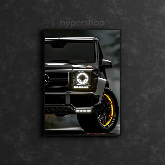 Mercedes G63 AMG Front White DRL | Car Neon Poster