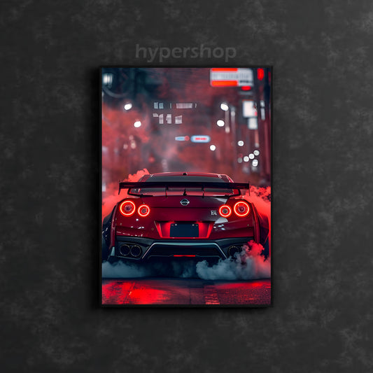Nissan GT-R (R-35) Tail Lights | Car Neon Poster