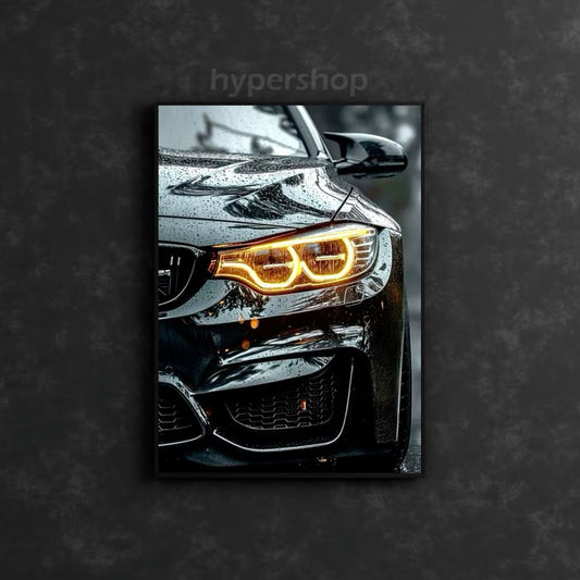 BMW M3 (F80) Front Yellow DRL | Car Neon Poster