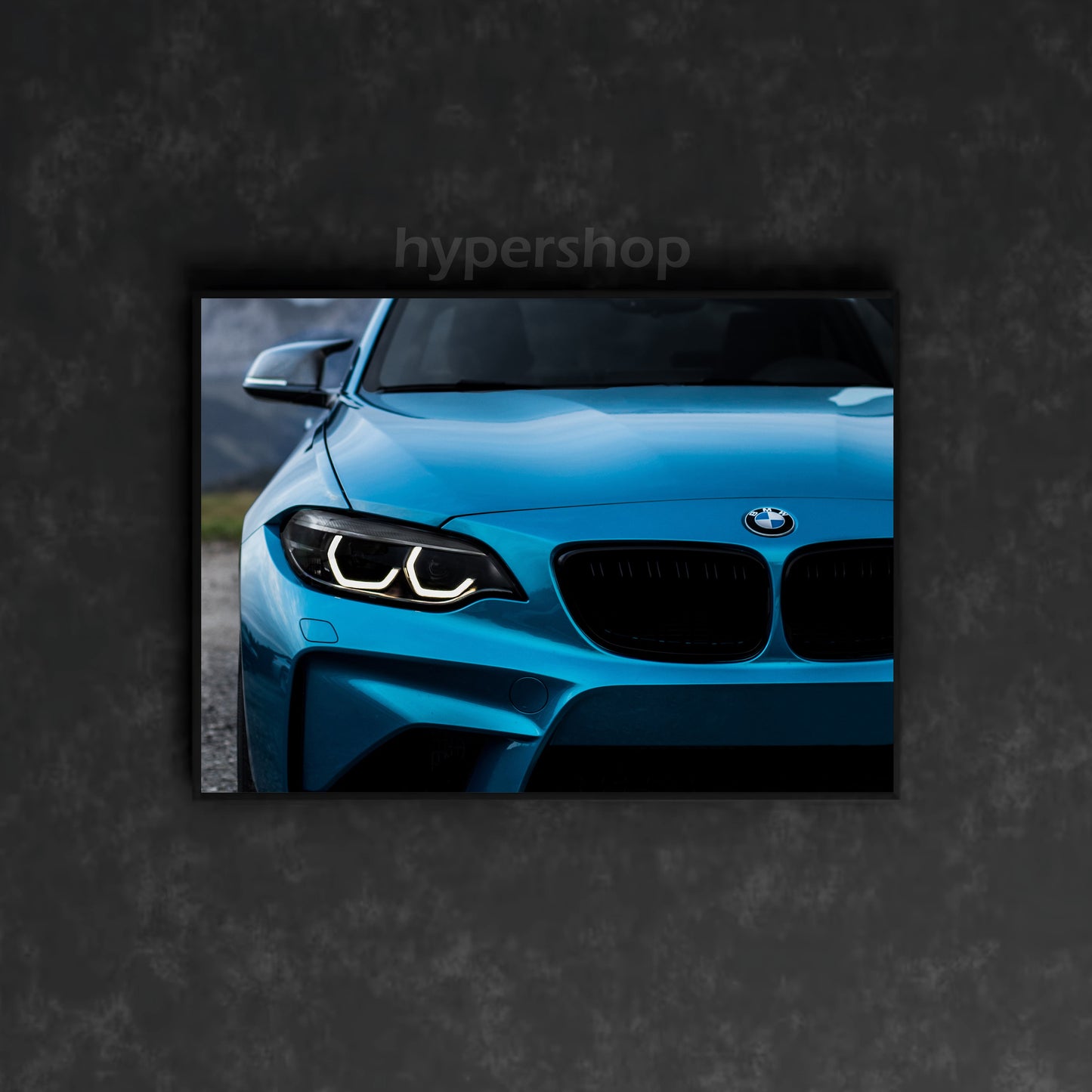 BMW M2 F87 Front White DRL | Car Neon Poster