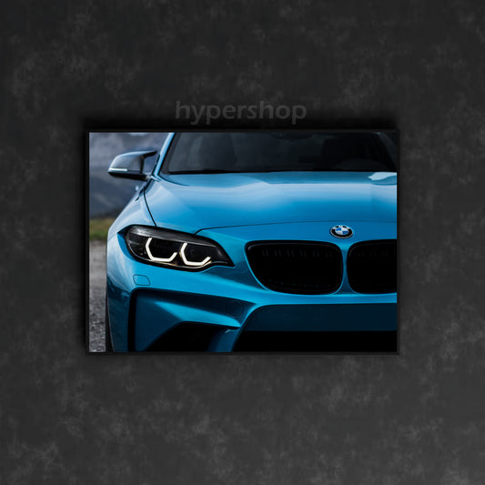 BMW M2 F87 Front White DRL | Car Neon Poster