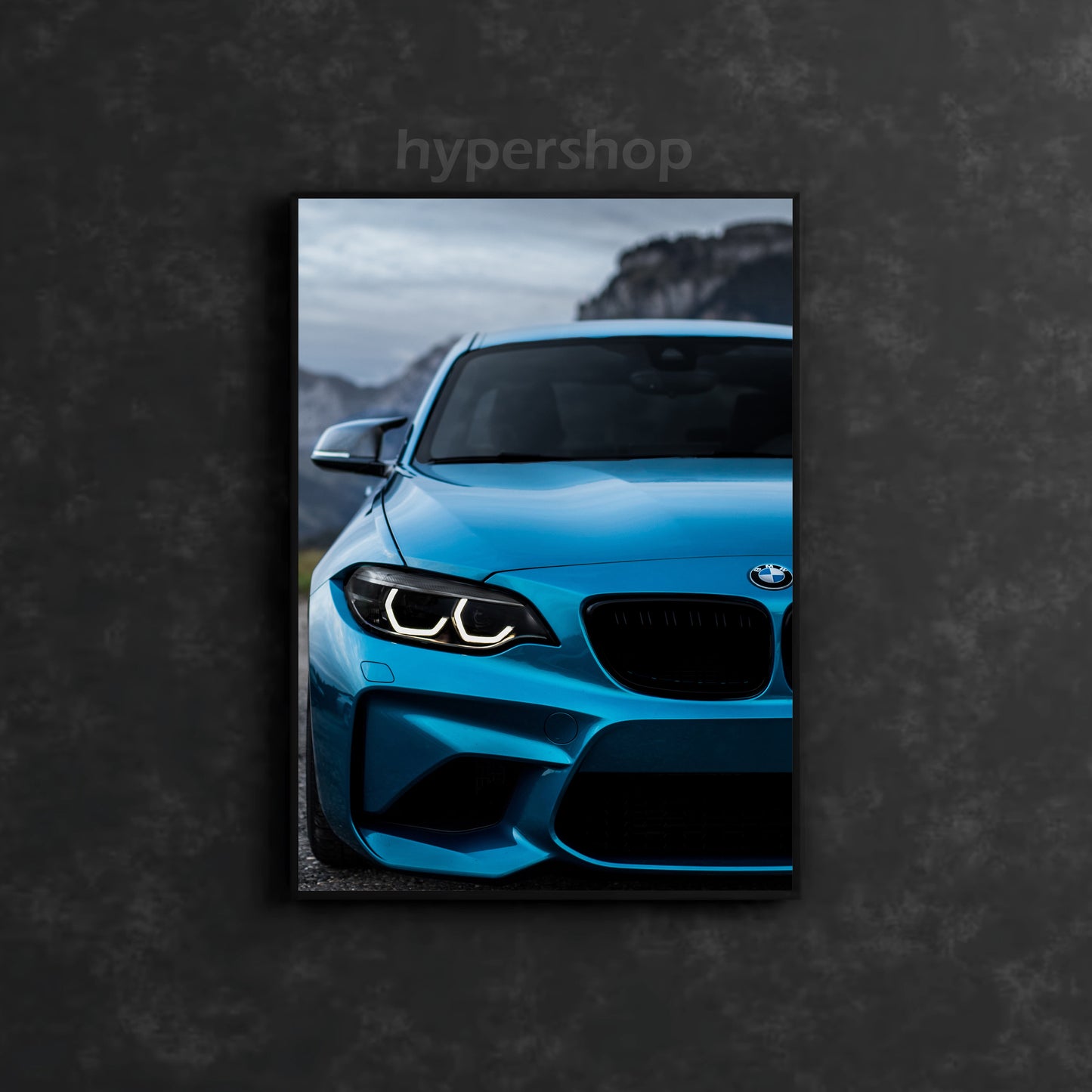 BMW M2 F87 Front White DRL | Car Neon Poster