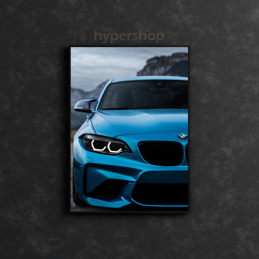 BMW M2 F87 Front White DRL | Car Neon Poster