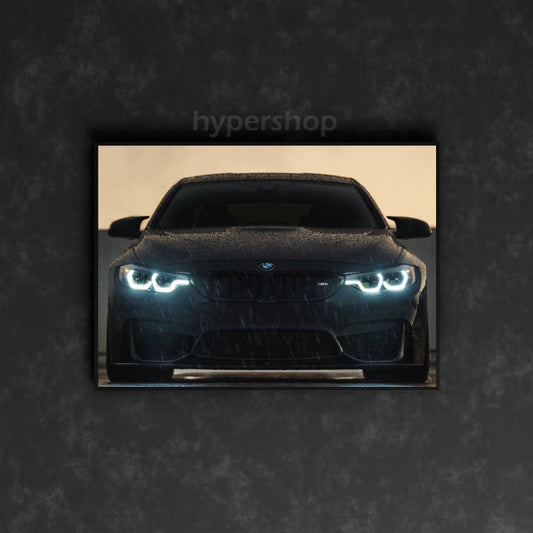BMW M4 F82 Front White DRL | Car Neon Poster