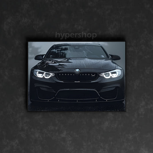 BMW M3 F80 Front White DRL | Car Neon Poster