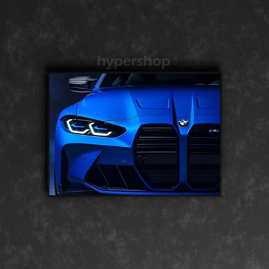 BMW M3 G80 Front White DRL | Car Neon Poster