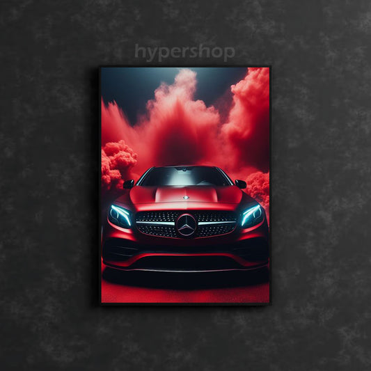 Mercedes E 53 AMG Coupe Front White DRL | Car Neon Poster