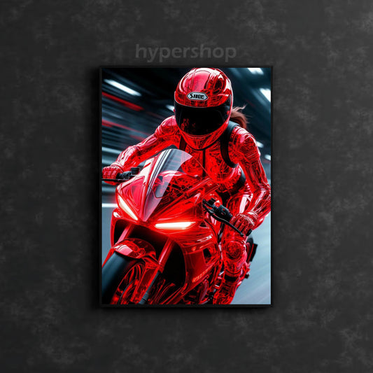 Ducati Panigale V4 Head Light | Bike Neon Poster