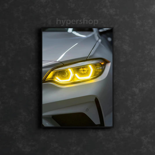 BMW M3 G80 Front Yellow DRL | Car Neon Poster