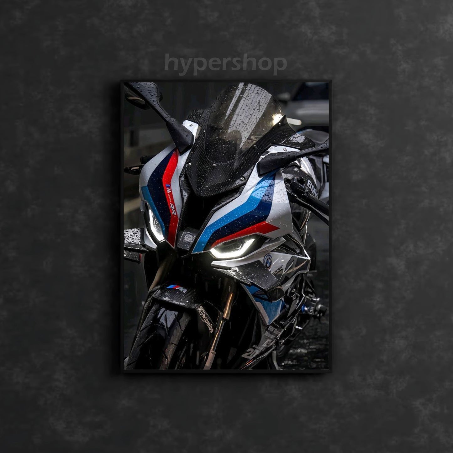 BMW S1000RR Head Lights | Bike Neon Poster