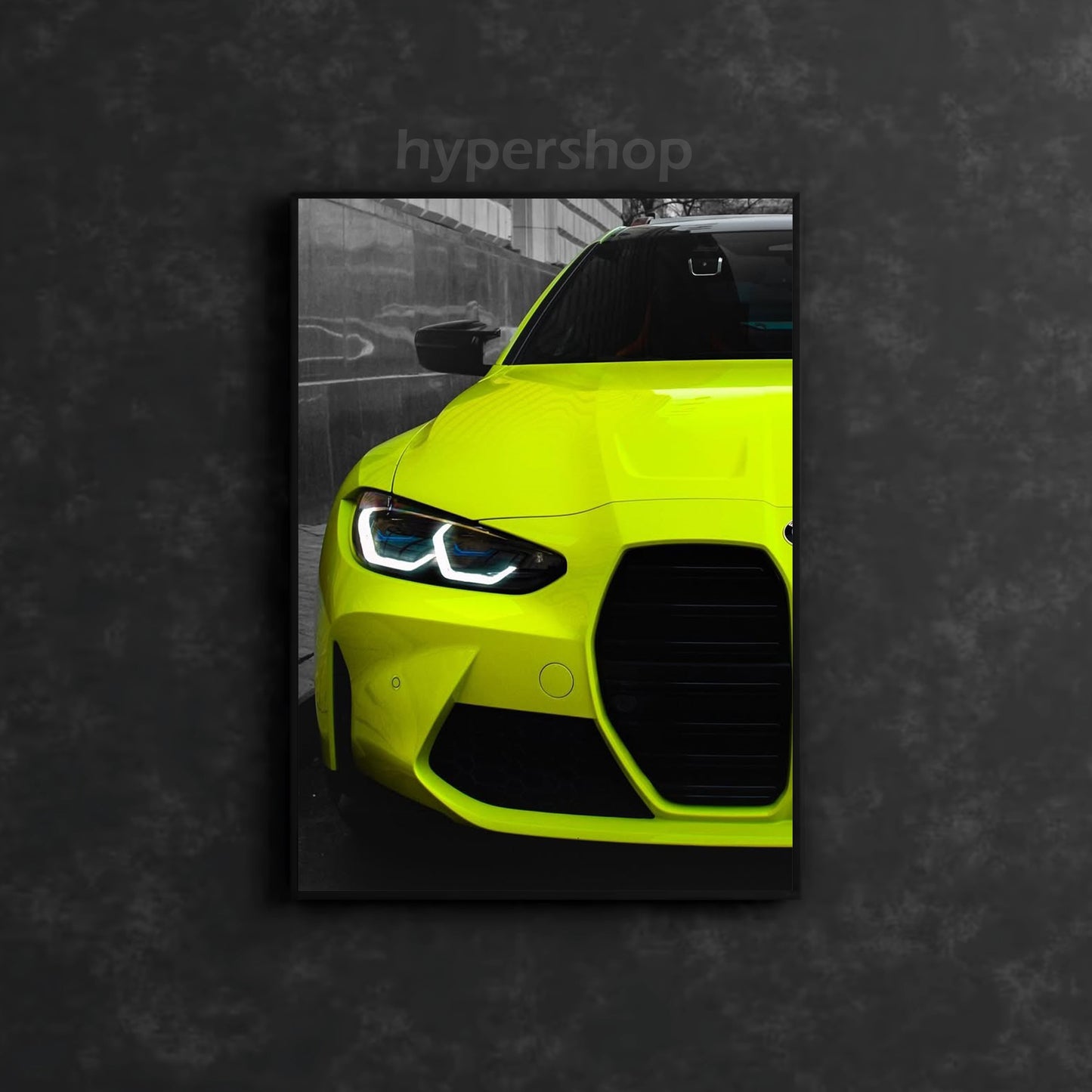 BMW M4 G82 Front White DRL | Car Neon Poster